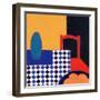 Still Life with Red Chair, 2002-Eithne Donne-Framed Giclee Print