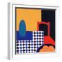 Still Life with Red Chair, 2002-Eithne Donne-Framed Giclee Print