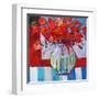 Still Life with Red Flowers-Patty Baker-Framed Art Print