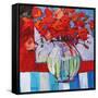 Still Life with Red Flowers-Patty Baker-Framed Stretched Canvas