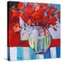 Still Life with Red Flowers-Patty Baker-Stretched Canvas