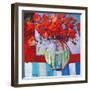 Still Life with Red Flowers-Patty Baker-Framed Art Print