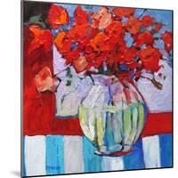 Still Life with Red Flowers-Patty Baker-Mounted Art Print