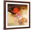 Still Life with Red Teapot-Spartaco Lombardo-Framed Art Print