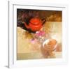 Still Life with Red Teapot-Spartaco Lombardo-Framed Art Print