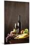 Still Life with Red Wine, Fruit and Cheese-Brigitte Protzel-Mounted Premium Photographic Print