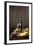 Still Life with Red Wine, Fruit and Cheese-Brigitte Protzel-Framed Photographic Print