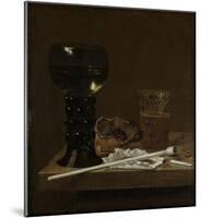 Still Life with Roemer, Beer Glass and a Pipe-Jan Jansz Van De Velde III-Mounted Premium Giclee Print