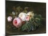 Still Life with Roses and Forget-Me-Nots-Hansine Eckersberg-Mounted Giclee Print