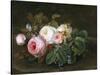 Still Life with Roses and Forget-Me-Nots-Hansine Eckersberg-Stretched Canvas