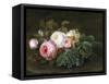 Still Life with Roses and Forget-Me-Nots-Hansine Eckersberg-Framed Stretched Canvas