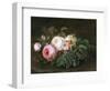 Still Life with Roses and Forget-Me-Nots-Hansine Eckersberg-Framed Giclee Print