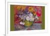 Still-Life with Roses and Sunflowers by Van Gogh-Vincent van Gogh-Framed Premium Giclee Print