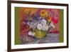 Still-Life with Roses and Sunflowers by Van Gogh-Vincent van Gogh-Framed Premium Giclee Print