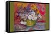 Still-Life with Roses and Sunflowers by Van Gogh-Vincent van Gogh-Framed Stretched Canvas