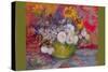 Still-Life with Roses and Sunflowers by Van Gogh-Vincent van Gogh-Stretched Canvas