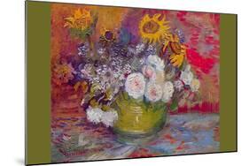 Still-Life with Roses and Sunflowers-Vincent van Gogh-Mounted Art Print