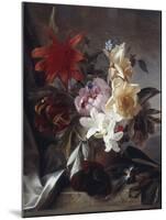 Still Life with Roses and Tulips, 1849-Theude Groenland-Mounted Giclee Print