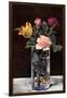 Still Life with Roses and Tulips in a Dragon Vase, 1882-Edouard Manet-Framed Giclee Print