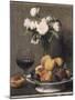 Still Life with Roses, Fruit and a Glass of Wine, 1872-Ignace Henri Jean Fantin-Latour-Mounted Giclee Print