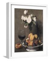 Still Life with Roses, Fruits and a Glass of Wine, 1872-Henri Fantin-Latour-Framed Giclee Print