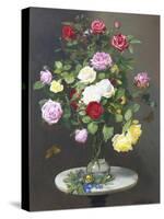 Still Life with Roses in a Glass Vase-Otto Didrik Ottesen-Stretched Canvas