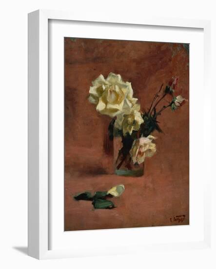 Still Life with Roses in a Glass-Edward Henry Potthast-Framed Giclee Print