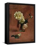 Still Life with Roses in a Glass-Edward Henry Potthast-Framed Stretched Canvas
