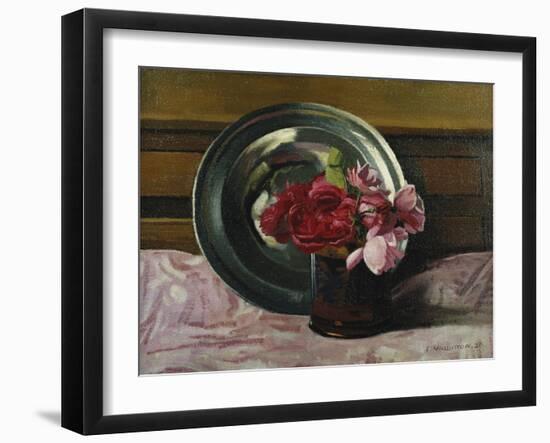 Still Life with Roses; Nature Morte Aux Roses, 1920-Félix Vallotton-Framed Giclee Print