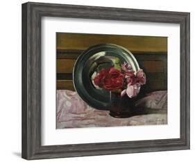 Still Life with Roses; Nature Morte Aux Roses, 1920-Félix Vallotton-Framed Giclee Print