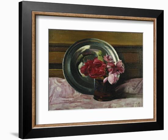 Still Life with Roses; Nature Morte Aux Roses, 1920-Félix Vallotton-Framed Giclee Print