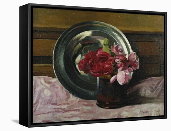 Still Life with Roses; Nature Morte Aux Roses, 1920-Félix Vallotton-Framed Stretched Canvas