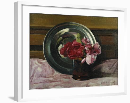 Still Life with Roses; Nature Morte Aux Roses, 1920-Félix Vallotton-Framed Giclee Print