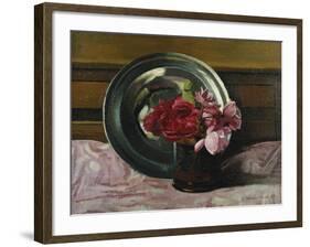 Still Life with Roses; Nature Morte Aux Roses, 1920-Félix Vallotton-Framed Giclee Print