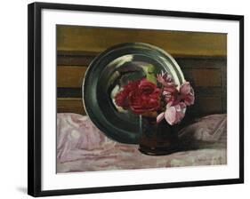 Still Life with Roses; Nature Morte Aux Roses, 1920-Félix Vallotton-Framed Giclee Print