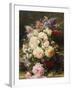 Still Life with Roses, Syringas and a Blue Tit on a Mossy Bank-Jean Baptiste Claude Robie-Framed Giclee Print