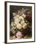 Still Life with Roses, Syringas and a Blue Tit on a Mossy Bank-Jean Baptiste Claude Robie-Framed Giclee Print