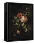 Still Life with Roses-Elias Van Den Broeck-Framed Stretched Canvas