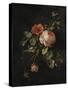 Still Life with Roses-Elias Van Den Broeck-Stretched Canvas