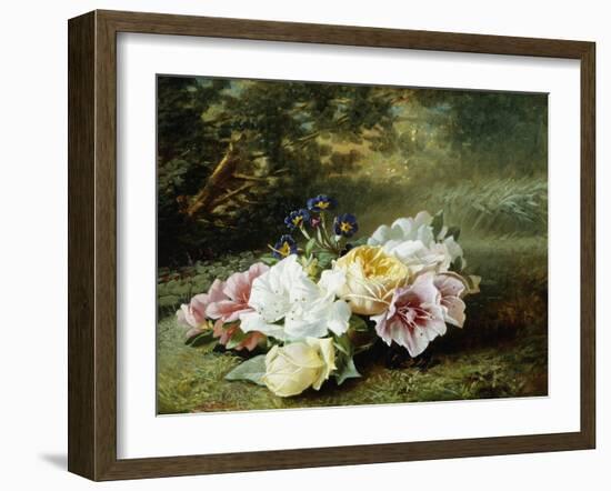 Still Life with Roses-C.f. Hurten-Framed Giclee Print