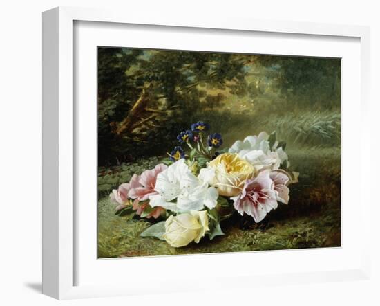 Still Life with Roses-C.f. Hurten-Framed Giclee Print