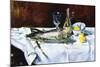 Still Life with Salmon-Edouard Manet-Mounted Art Print