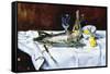 Still Life with Salmon-Edouard Manet-Framed Stretched Canvas