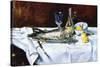 Still Life with Salmon-Edouard Manet-Stretched Canvas
