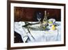 Still Life with Salmon-Edouard Manet-Framed Premium Giclee Print