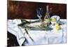 Still Life with Salmon-Edouard Manet-Mounted Premium Giclee Print