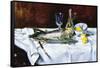 Still Life with Salmon-Edouard Manet-Framed Stretched Canvas