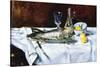 Still Life with Salmon-Edouard Manet-Stretched Canvas