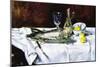 Still Life with Salmon-Edouard Manet-Mounted Art Print