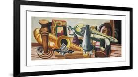 Still Life with Saxaphones, 1926-Max Beckmann-Framed Premium Giclee Print